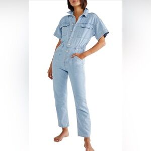 Free People We The Free Marci Denim Jumpsuit in Medium | Brand New Without Tags